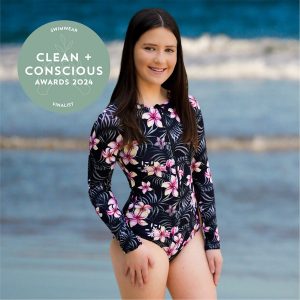 Clean + Conscious Awards 2024. Best Sustainable Swimwear. Celebrating products in Australia & NZ which are Non-Toxic, Ethical, Sustainable and Socially Responsible.