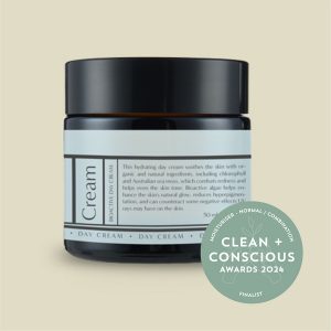 Clean + Conscious Awards 2024. Best Face Moisturiser for Normal / Combination Skin. Celebrating products in Australia & NZ which are Non-Toxic, Ethical, Sustainable and Socially Responsible.