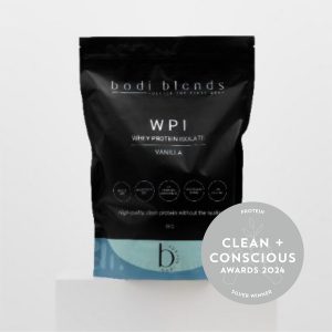 Clean + Conscious Awards 2024. Best Protein Powder. Celebrating products in Australia & NZ which are Non-Toxic, Ethical, Sustainable and Socially Responsible.