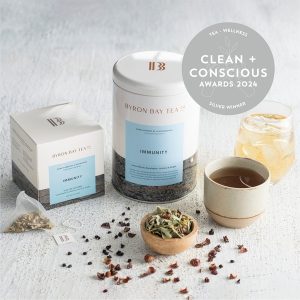 Clean + Conscious Awards 2024. Best Tea - Wellness. Celebrating products in Australia & NZ which are Non-Toxic, Ethical, Sustainable and Socially Responsible.