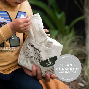 Clean + Conscious Awards Winners 2024. Best Zero Waste Baby Product. Celebrating products in Australia & NZ which are Non-Toxic, Ethical, Sustainable and Socially Responsible.
