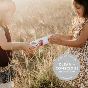 Clean + Conscious Awards 2024. Best Celebrations + Stationery. Celebrating products in Australia & NZ which are Non-Toxic, Ethical, Sustainable and Socially Responsible.