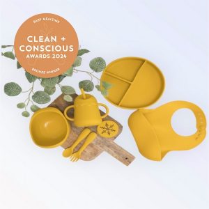 Clean + Conscious Awards Winners 2024. Best Baby Mealtime. Celebrating products in Australia & NZ which are Non-Toxic, Ethical, Sustainable and Socially Responsible.