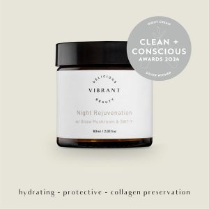 Clean + Conscious Awards 2024. Best Night Cream. Celebrating products in Australia & NZ which are Non-Toxic, Ethical, Sustainable and Socially Responsible.