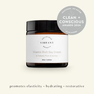 Clean + Conscious Awards 2024. Best Face Moisturiser for Dry / Mature Skin. Celebrating products in Australia & NZ which are Non-Toxic, Ethical, Sustainable and Socially Responsible.