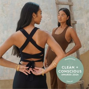 Clean + Conscious Awards 2024. Best Sustainable Womenswear. Celebrating products in Australia & NZ which are Non-Toxic, Ethical, Sustainable and Socially Responsible.