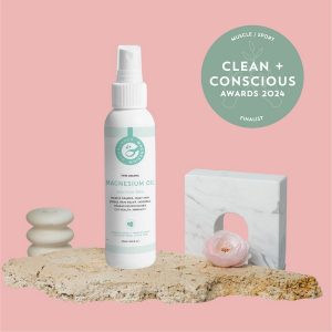 Clean + Conscious Awards 2024. Best Muscle / Sport Product. Celebrating products in Australia & NZ which are Non-Toxic, Ethical, Sustainable and Socially Responsible.
