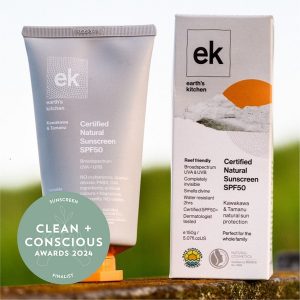 Clean + Conscious Awards 2024. Best Natural Sunscreen. Celebrating products in Australia & NZ which are Non-Toxic, Ethical, Sustainable and Socially Responsible.