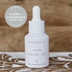 Clean + Conscious Awards 2024. Best Oil Based Serum. Celebrating products in Australia & NZ which are Non-Toxic, Ethical, Sustainable and Socially Responsible.