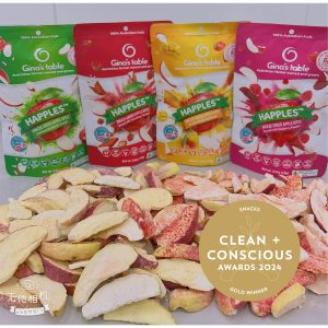 Clean + Conscious Awards 2024. Best Healthy Snacks. Celebrating products in Australia & NZ which are Non-Toxic, Ethical, Sustainable and Socially Responsible.