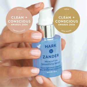 Clean + Conscious Awards 2024. Best Face Serum. Celebrating products in Australia & NZ which are Non-Toxic, Ethical, Sustainable and Socially Responsible.
