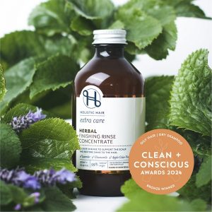 Clean + Conscious Awards 2024. Best Oil Hair / Sensitive Scalp Product. Celebrating products in Australia & NZ which are Non-Toxic, Ethical, Sustainable and Socially Responsible.
