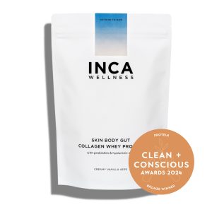 Clean + Conscious Awards 2024. Best Protein Powder. Celebrating products in Australia & NZ which are Non-Toxic, Ethical, Sustainable and Socially Responsible.