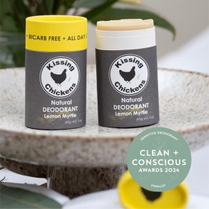 Clean + Conscious Awards 2024. Best Sensitive Deodorant. Celebrating products in Australia & NZ which are Non-Toxic, Ethical, Sustainable and Socially Responsible.