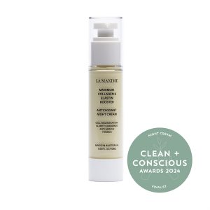 Clean + Conscious Awards 2024. Best Night Cream. Celebrating products in Australia & NZ which are Non-Toxic, Ethical, Sustainable and Socially Responsible.