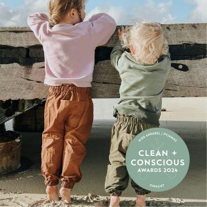 Clean + Conscious Awards Winners 2024. Best Kids Apparel. Celebrating products in Australia & NZ which are Non-Toxic, Ethical, Sustainable and Socially Responsible.
