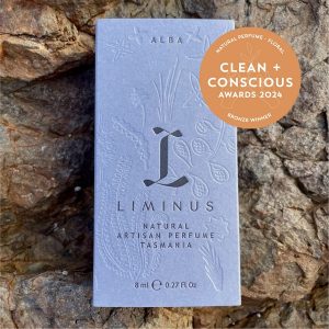 Clean + Conscious Awards 2024. Best Natural Perfume - Floral. Celebrating products in Australia & NZ which are Non-Toxic, Ethical, Sustainable and Socially Responsible.