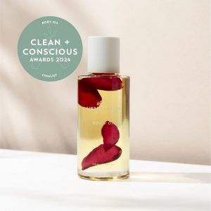 Clean + Conscious Awards 2024. Best Body Oil. Celebrating products in Australia & NZ which are Non-Toxic, Ethical, Sustainable and Socially Responsible.
