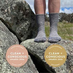 Clean + Conscious Awards 2024. Best Ethical Fashion Accessories. Celebrating products in Australia & NZ which are Non-Toxic, Ethical, Sustainable and Socially Responsible.