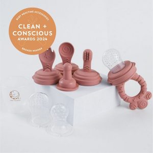 Clean + Conscious Awards Winners 2024. Best Baby Mealtime Accessories. Celebrating products in Australia & NZ which are Non-Toxic, Ethical, Sustainable and Socially Responsible.