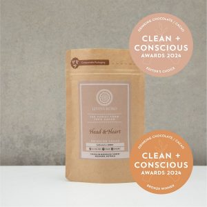 Clean + Conscious Awards 2024. Best Drinking Cacao / Chocolate. Celebrating products in Australia & NZ which are Non-Toxic, Ethical, Sustainable and Socially Responsible.