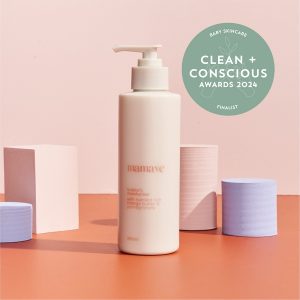 Clean + Conscious Awards Winners 2024. Best Baby Lotion/ Skincare. Celebrating products in Australia & NZ which are Non-Toxic, Ethical, Sustainable and Socially Responsible.