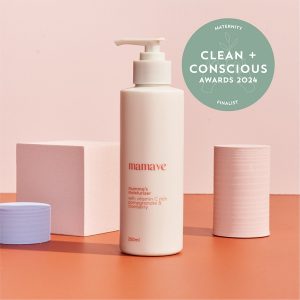 Clean + Conscious Awards 2024. Best Maternity Product. Celebrating products in Australia & NZ which are Non-Toxic, Ethical, Sustainable and Socially Responsible.