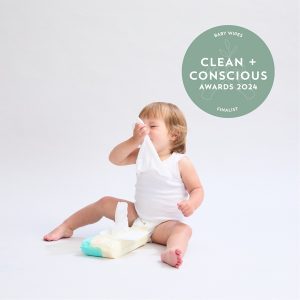 Clean + Conscious Awards Winners 2024. Best Baby Wipes. Celebrating products in Australia & NZ which are Non-Toxic, Ethical, Sustainable and Socially Responsible.