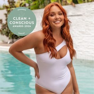 Clean + Conscious Awards 2024. Best Sustainable Swimwear. Celebrating products in Australia & NZ which are Non-Toxic, Ethical, Sustainable and Socially Responsible.