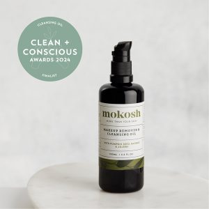 Clean + Conscious Awards 2024. Best Cleansing Oil. Celebrating products in Australia & NZ which are Non-Toxic, Ethical, Sustainable and Socially Responsible.