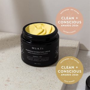 Clean + Conscious Awards 2024. Best Face Moisturiser for Dry / Mature Skin. Celebrating products in Australia & NZ which are Non-Toxic, Ethical, Sustainable and Socially Responsible.