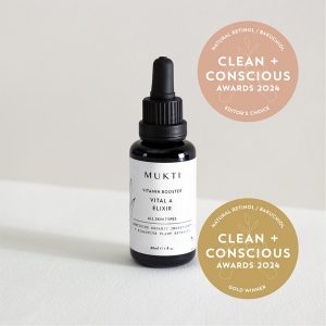Clean + Conscious Awards 2024. Best Natural Retinol / Bakuchiol. Celebrating products in Australia & NZ which are Non-Toxic, Ethical, Sustainable and Socially Responsible.