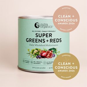 Clean + Conscious Awards 2024. Best Superfood. Celebrating products in Australia & NZ which are Non-Toxic, Ethical, Sustainable and Socially Responsible.