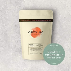 Clean + Conscious Awards 2024. Best Supplement. Celebrating products in Australia & NZ which are Non-Toxic, Ethical, Sustainable and Socially Responsible.