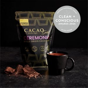 Clean + Conscious Awards 2024. Best Drinking Cacao / Chocolate. Celebrating products in Australia & NZ which are Non-Toxic, Ethical, Sustainable and Socially Responsible.