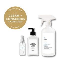 Clean + Conscious Awards 2024. Best Natural Cleaning Products. Celebrating products in Australia & NZ which are Non-Toxic, Ethical, Sustainable and Socially Responsible.