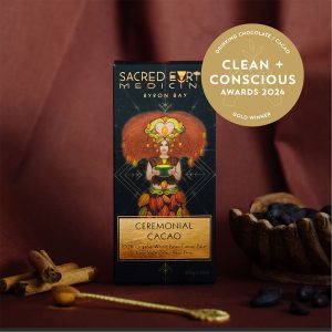 Clean + Conscious Awards 2024. Best Drinking Cacao / Chocolate. Celebrating products in Australia & NZ which are Non-Toxic, Ethical, Sustainable and Socially Responsible.
