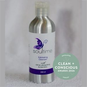 Clean + Conscious Awards 2024. Best Face Exfoliator. Celebrating products in Australia & NZ which are Non-Toxic, Ethical, Sustainable and Socially Responsible.