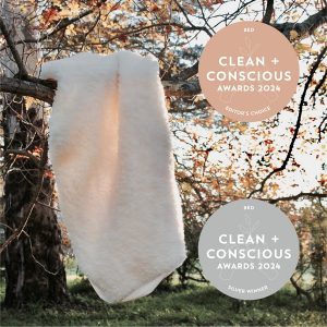 Clean + Conscious Awards 2024. Best Ethical Bedding. Celebrating products in Australia & NZ which are Non-Toxic, Ethical, Sustainable and Socially Responsible.