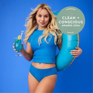 Clean + Conscious Awards 2024. Best Sustainable Underwear. Celebrating products in Australia & NZ which are Non-Toxic, Ethical, Sustainable and Socially Responsible.