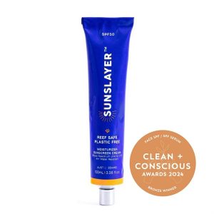 Clean + Conscious Awards 2024. Best Face SPF. Celebrating products in Australia & NZ which are Non-Toxic, Ethical, Sustainable and Socially Responsible.