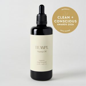 Clean + Conscious Awards 2024. Best Maternity Product. Celebrating products in Australia & NZ which are Non-Toxic, Ethical, Sustainable and Socially Responsible.