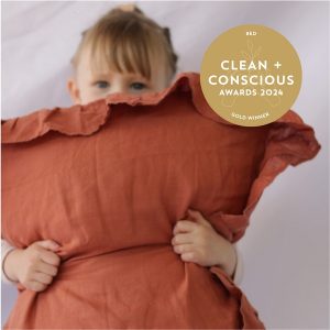 Clean + Conscious Awards 2024. Best Ethical Bedding. Celebrating products in Australia & NZ which are Non-Toxic, Ethical, Sustainable and Socially Responsible.
