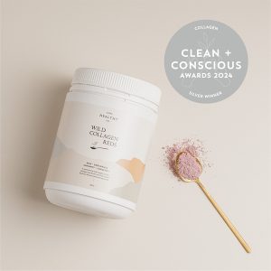 Clean + Conscious Awards 2024. Best Collagen Supplement. Celebrating products in Australia & NZ which are Non-Toxic, Ethical, Sustainable and Socially Responsible.