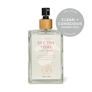 Clean + Conscious Awards 2024. Best Toner / Face Mist. Celebrating products in Australia & NZ which are Non-Toxic, Ethical, Sustainable and Socially Responsible.