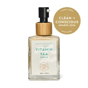 Clean + Conscious Awards 2024. Best Vitamin C Serum. Celebrating products in Australia & NZ which are Non-Toxic, Ethical, Sustainable and Socially Responsible.