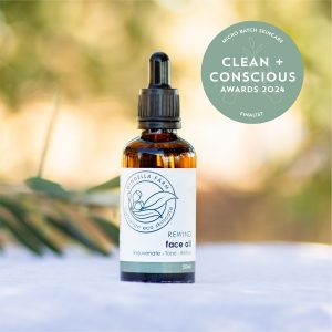 Clean + Conscious Awards 2024. Best Micro Batch Skincare. Celebrating products in Australia & NZ which are Non-Toxic, Ethical, Sustainable and Socially Responsible.