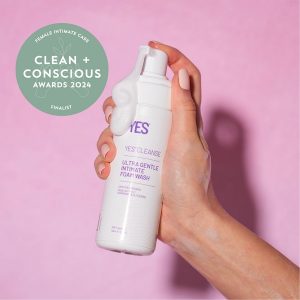 Clean + Conscious Awards 2024. Best Female Intimate Care. Celebrating products in Australia & NZ which are Non-Toxic, Ethical, Sustainable and Socially Responsible.