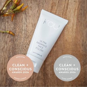 Clean + Conscious Awards 2024. Best Face Exfoliator. Celebrating products in Australia & NZ which are Non-Toxic, Ethical, Sustainable and Socially Responsible.