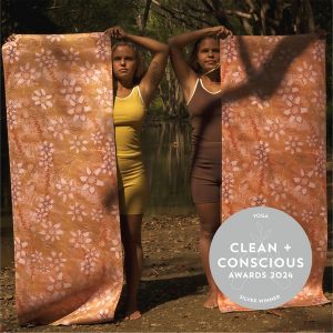 Clean + Conscious Awards 2024. Best Yoga Mat. Celebrating products in Australia & NZ which are Non-Toxic, Ethical, Sustainable and Socially Responsible.